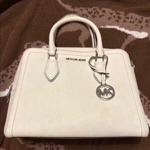 Michael Kors White Ayden saffiano Satchel Sophisticated Design